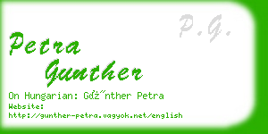 petra gunther business card